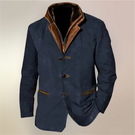 Caleb – Vintage Suede Blazer Jacket for Men