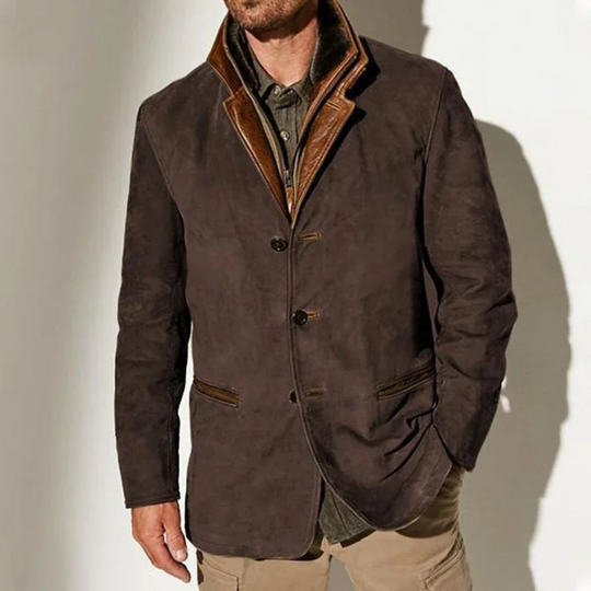 Caleb – Vintage Suede Blazer Jacket for Men
