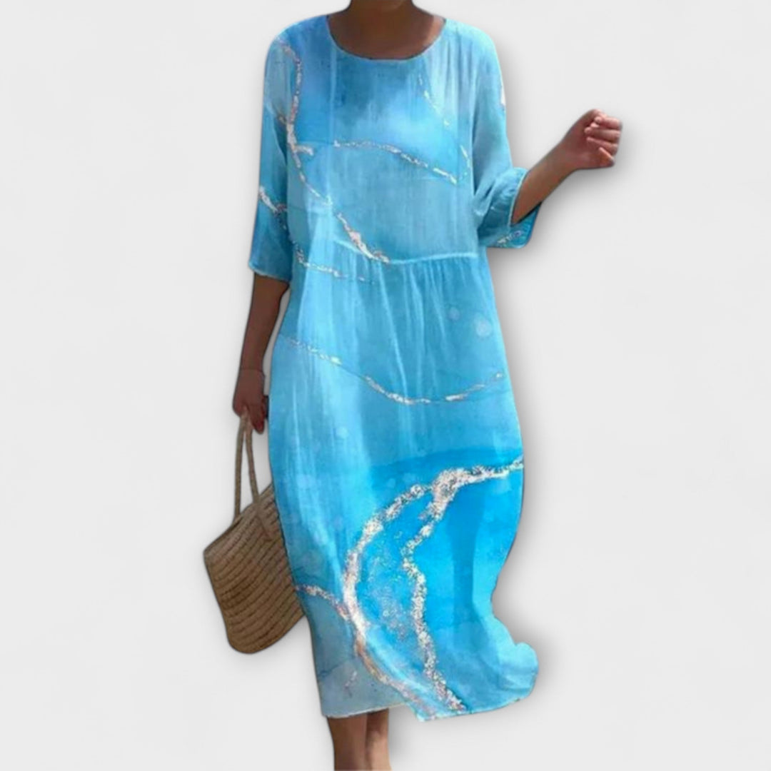 Florielle – Flowing Dress with Floral Print