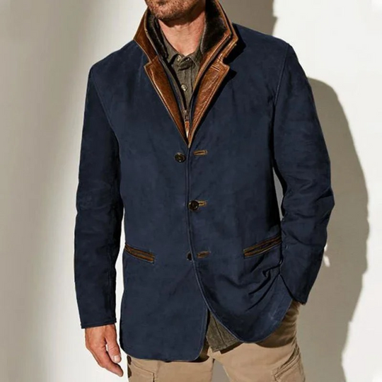 Caleb – Vintage Suede Blazer Jacket for Men
