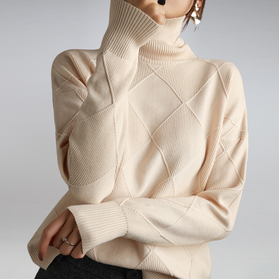 Kiersey – Cozy Turtleneck Knit Sweater for Women