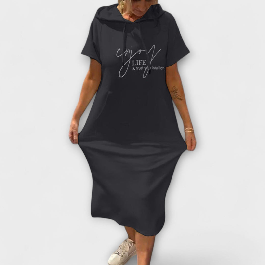 Daiselle – Casual Hooded Dress with Pockets