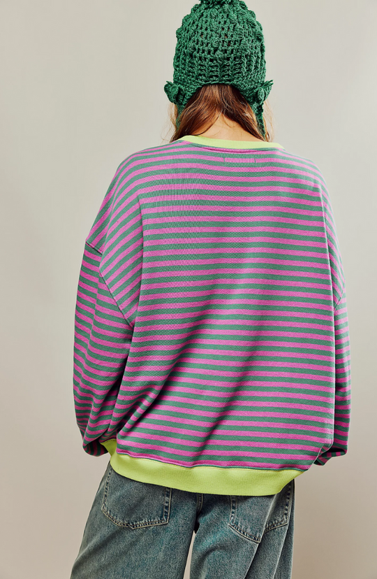 Frederika™ | Oversized Striped Sweater