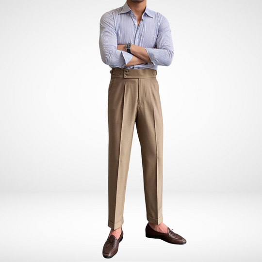 Edmund | High-Rise Drape Suit Trousers