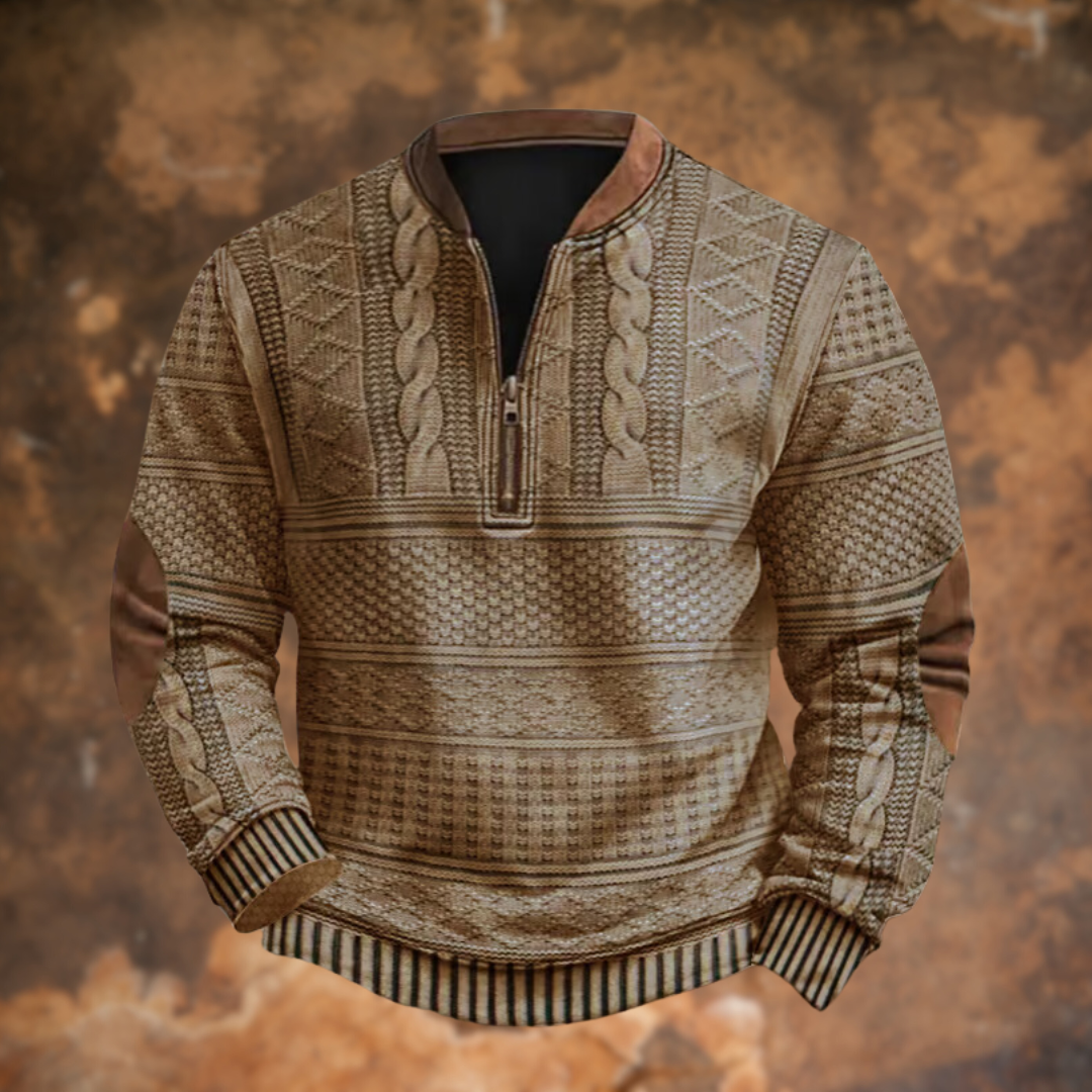 Cedrick – Casual Knit Quarter-Zip Pullover for Men