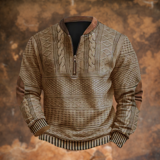 Cedrick – Casual Knit Quarter-Zip Pullover for Men