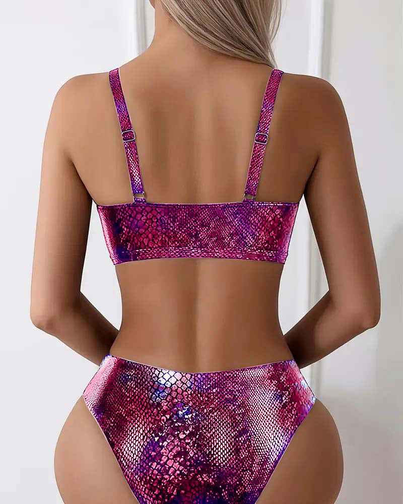 Zeva – Iridescent Knot Bikini Set