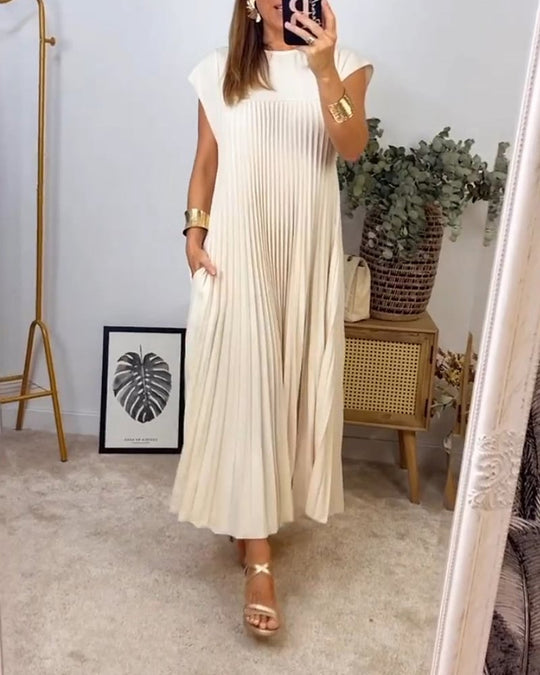 Morgan – Sleeveless Pleated Maxi Dress