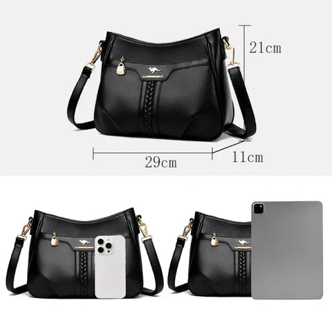Mariluo– Classic Leather Crossbody Bag for Women