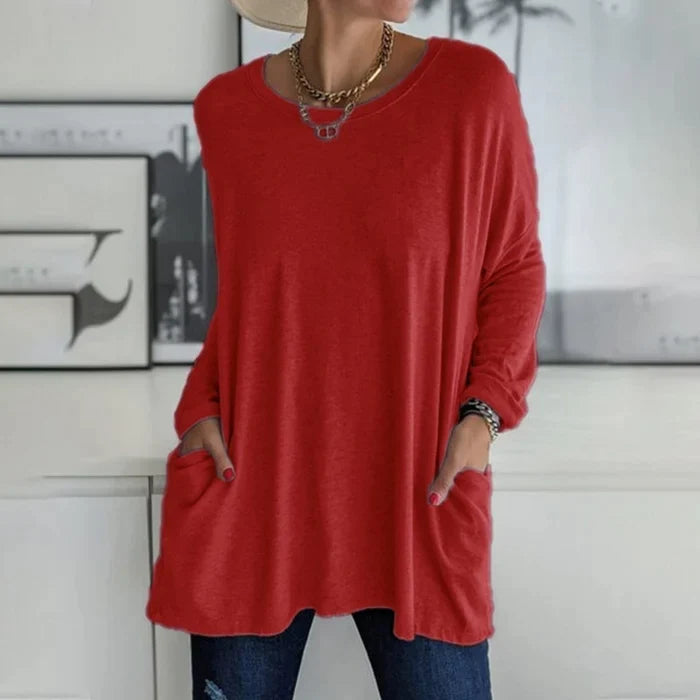 Phyllis – Casual Longline V-Neck Tunic for Women