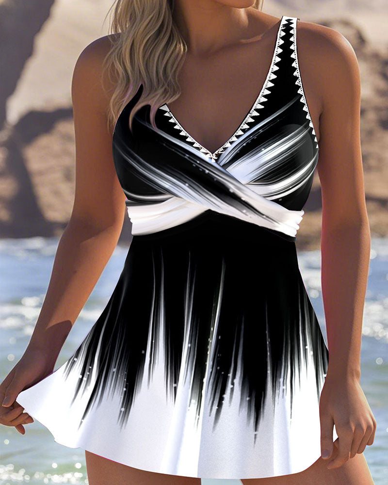 Colleen – Ombre Crossover Swimdress for Women