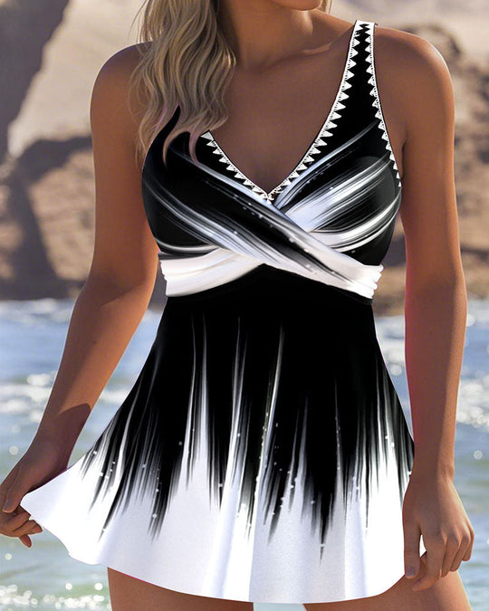 Colleen – Ombre Crossover Swimdress for Women