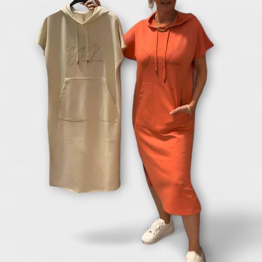 Daiselle – Casual Hooded Dress with Pockets