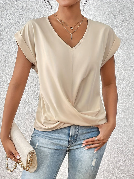 Alvessa – Twist Front V-Neck Blouse