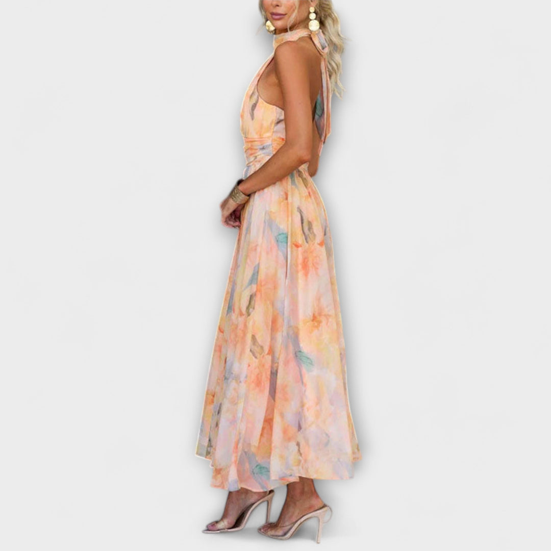 Eline – Flowing Dress with Collar Neckline