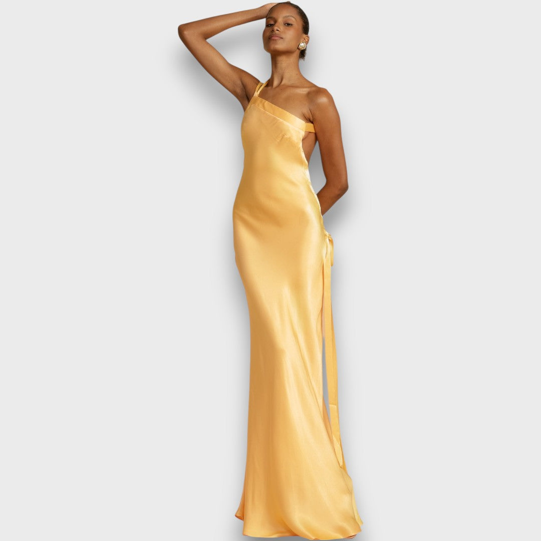 Muriel – Satin dress in maxi length