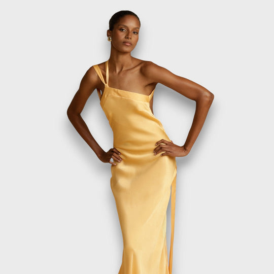 Muriel – Satin dress in maxi length