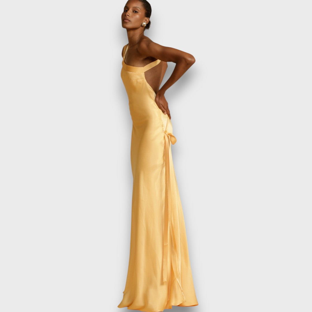 Muriel – Satin dress in maxi length