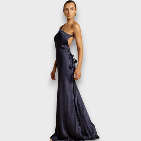 Muriel – Satin dress in maxi length