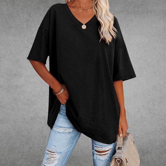 Kaylee – Relaxed Fit Everyday V-Neck Tee for Women