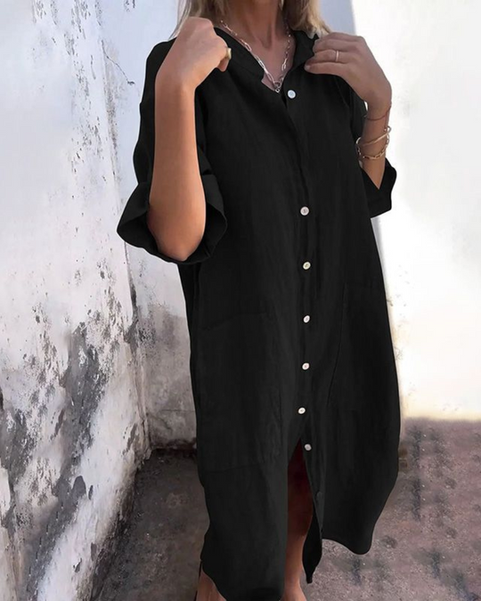 Maylene - Boho Breeze Shirt Dress