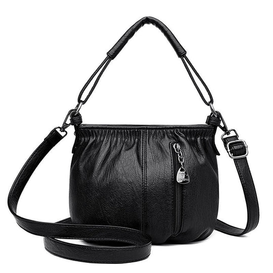 Felicity – Chic Multi-Pocket Leather Shoulder Bag for Women