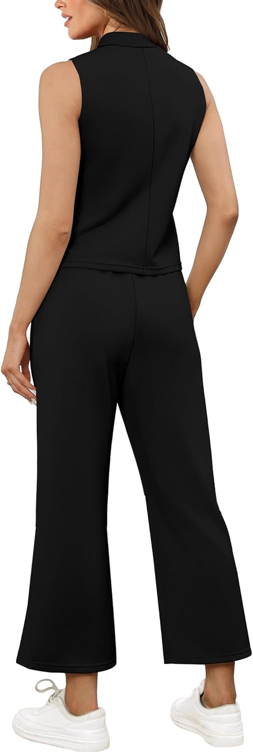 Bresha – Sleeveless Two-Piece Lounge Set for Women