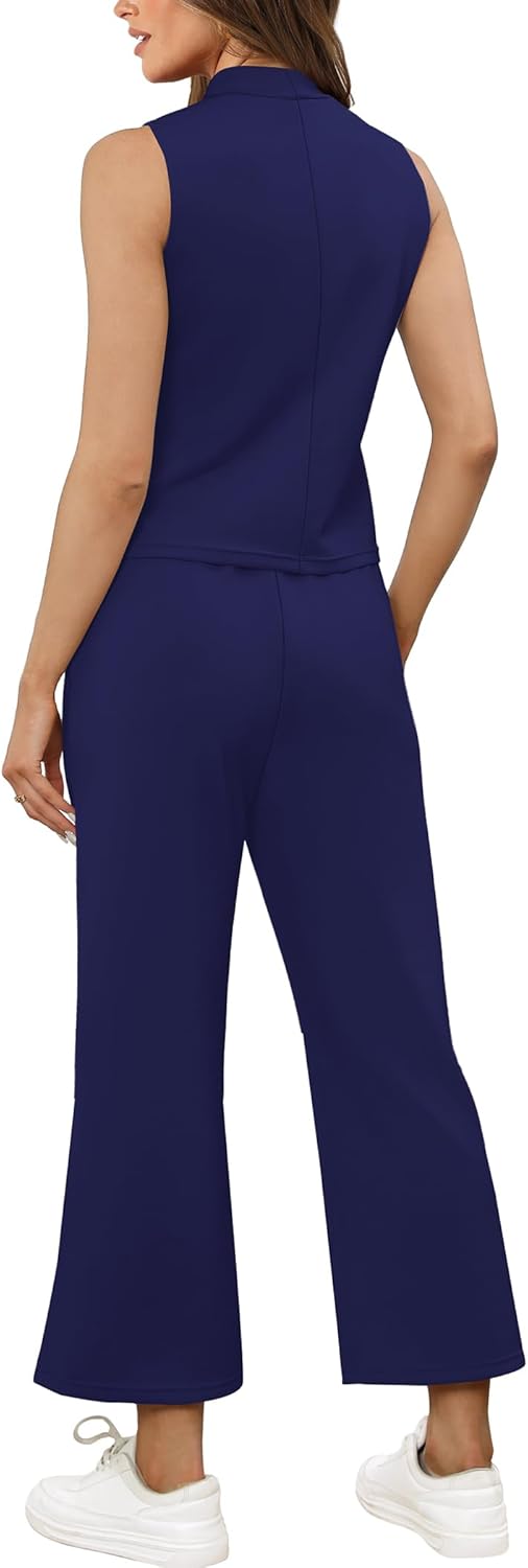Bresha – Sleeveless Two-Piece Lounge Set for Women