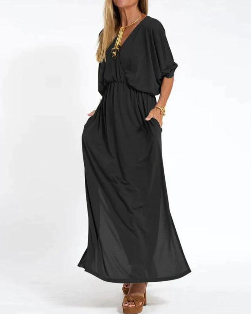 Valira – Flowing Maxi Dress with Elastic Waist
