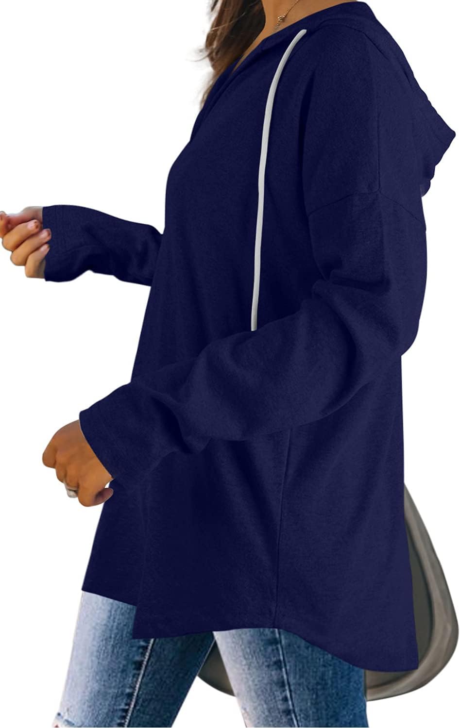 Addie – Plaid Hoodie Long-Sleeve Top for Women