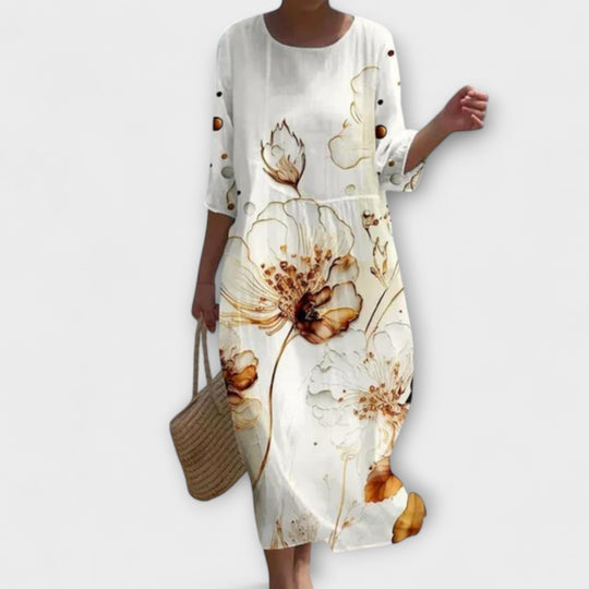 Florielle – Flowing Dress with Floral Print