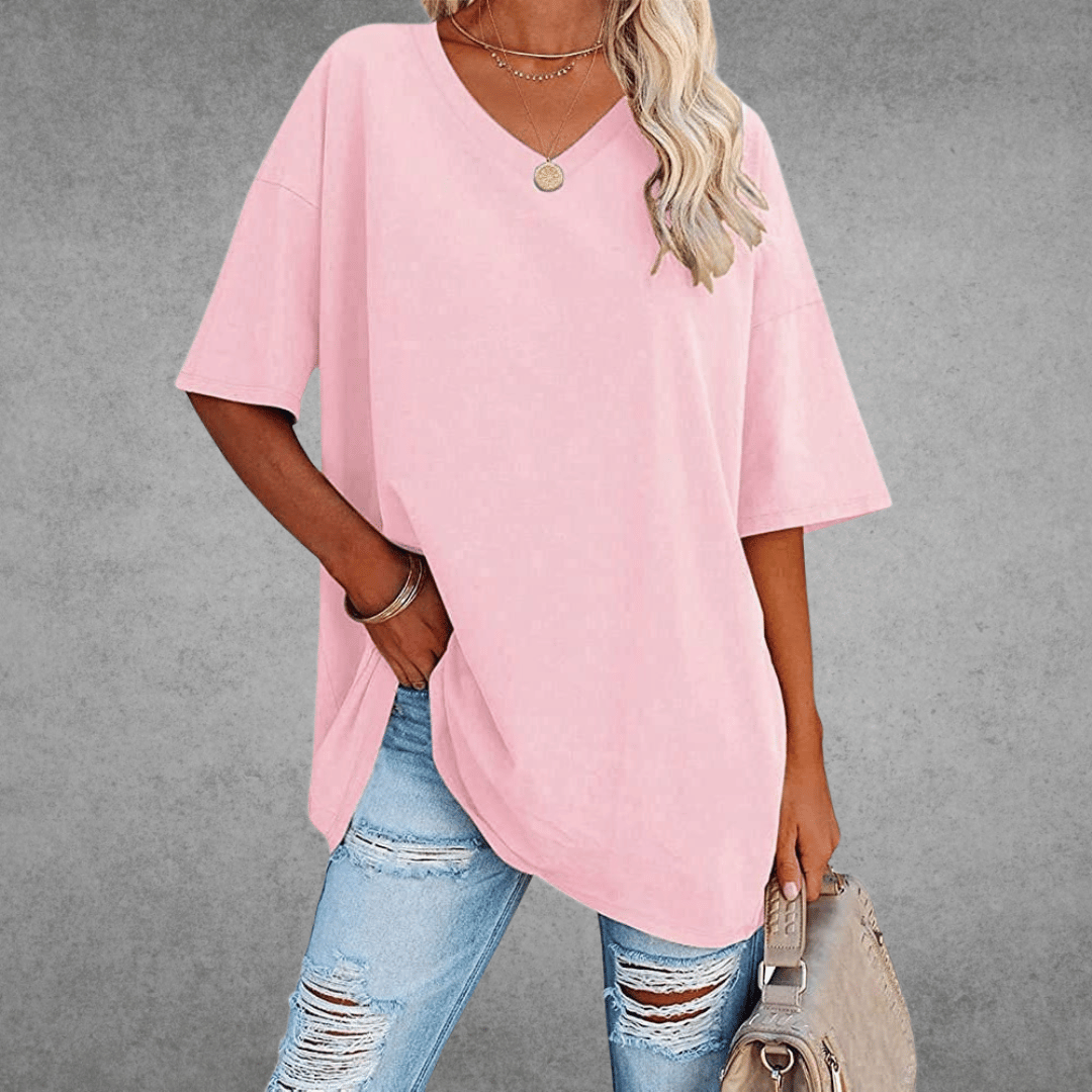Kaylee – Relaxed Fit Everyday V-Neck Tee for Women