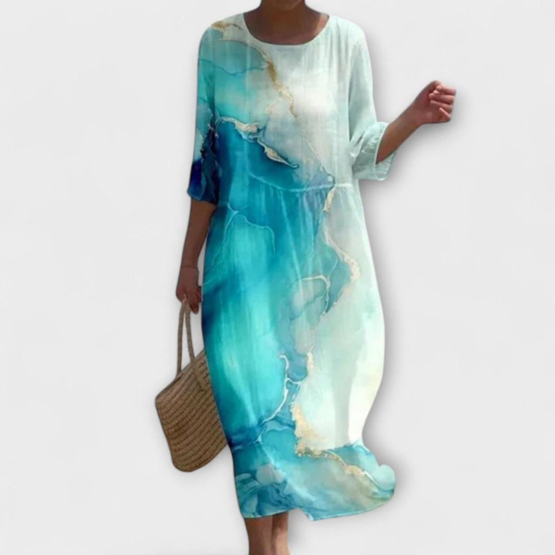 Florielle – Flowing Dress with Floral Print