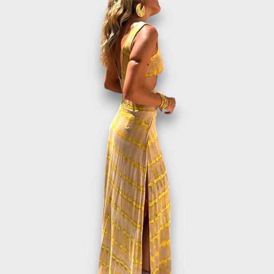 Iselda – Maxi Summer Dress with Cut-Out Design