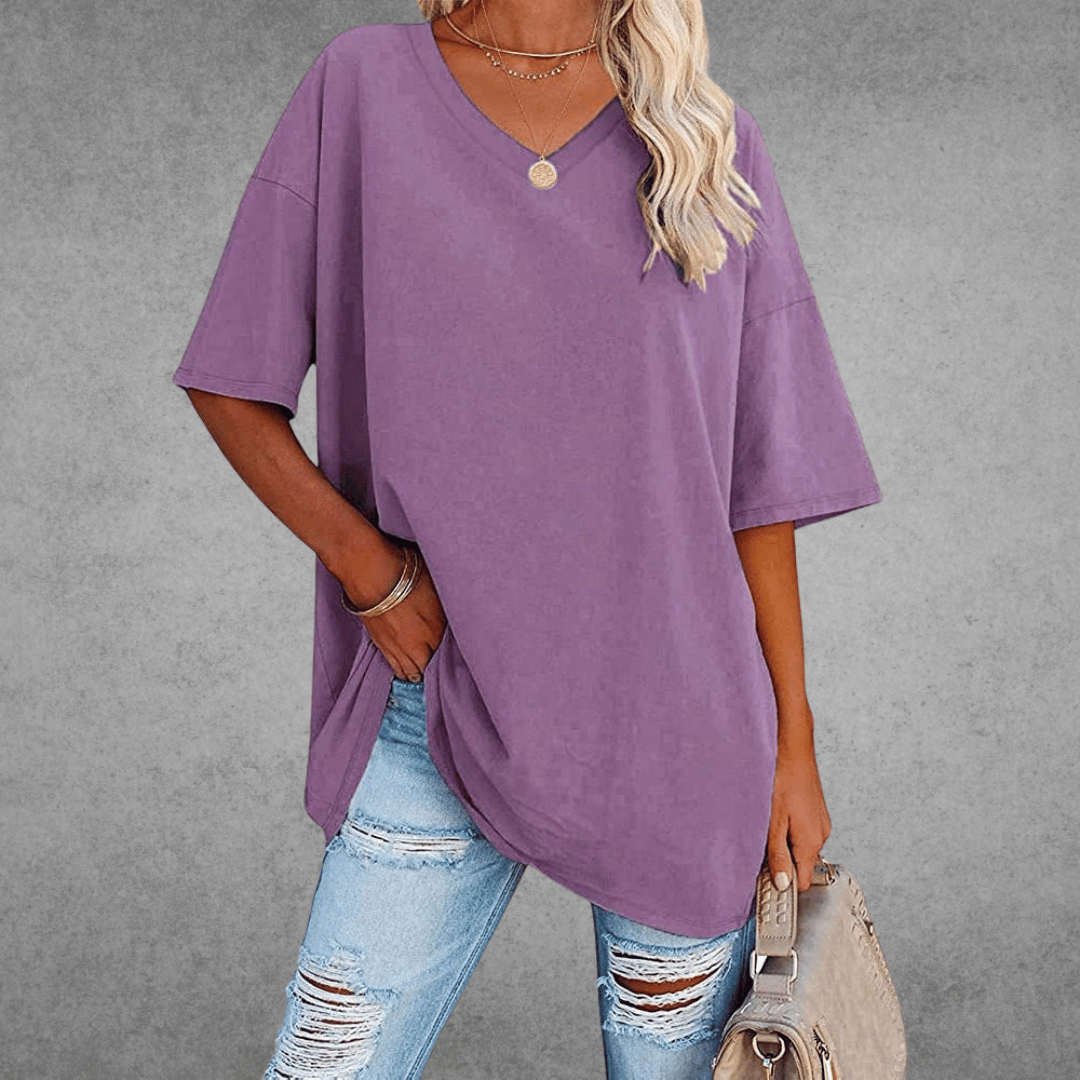 Kaylee – Relaxed Fit Everyday V-Neck Tee for Women