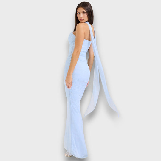 Leandra – Figure-Hugging Maxi Dress with Draping