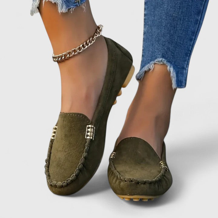 Alvanna – Soft Suede Moccasin Loafers for Women