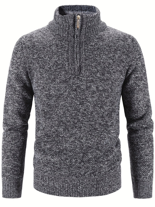 Axel – Knitted Quarter-Zip Sweater for Men