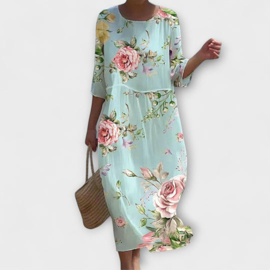 Florielle – Flowing Dress with Floral Print