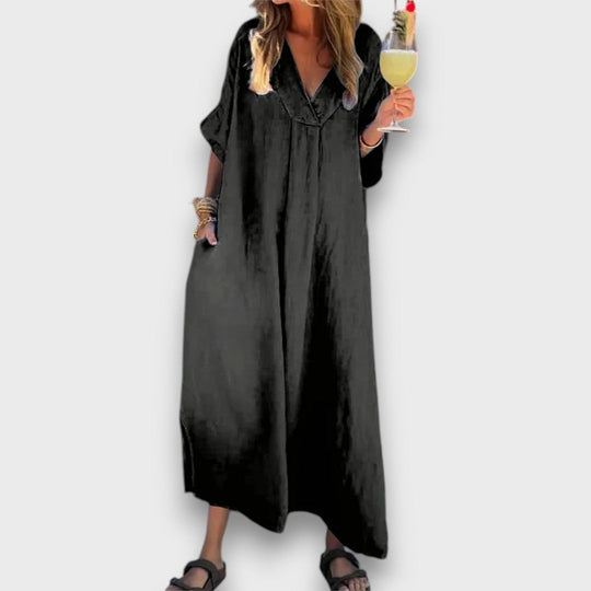 Mariane – Flowing Summer Dress with V-Neck