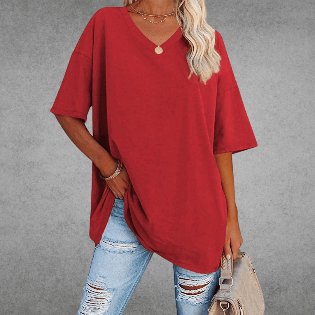 Kaylee – Relaxed Fit Everyday V-Neck Tee for Women