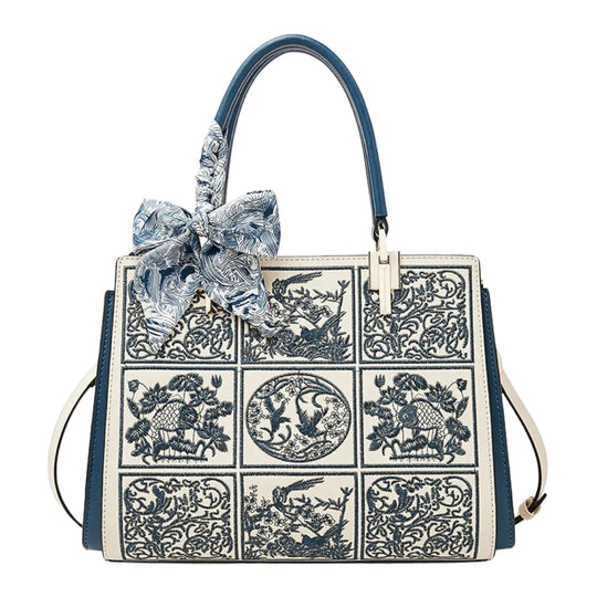 Axelina – Distinctive Embroidered Crossbody Bag with Bow