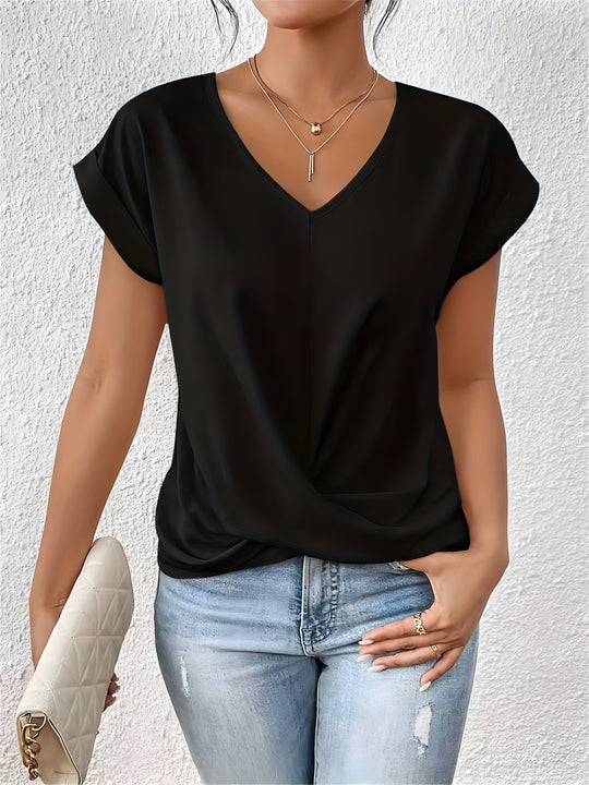 Alvessa – Twist Front V-Neck Blouse