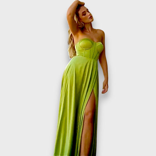 Victoria – Off-the-Shoulder Evening Dress with Back Lacing