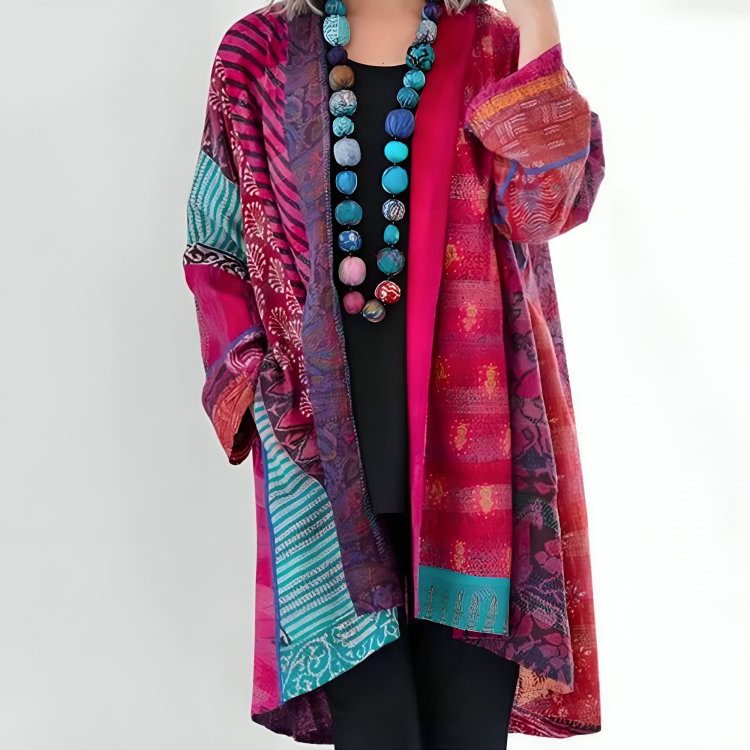 Kathlea – Bohemian Patchwork Kimono for Women