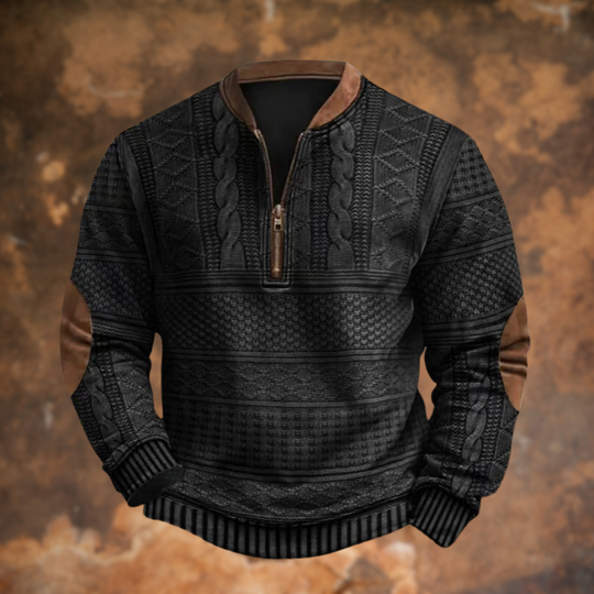 Cedrick – Casual Knit Quarter-Zip Pullover for Men