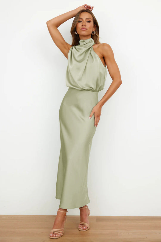 Valencia | Luxe Halter Dress