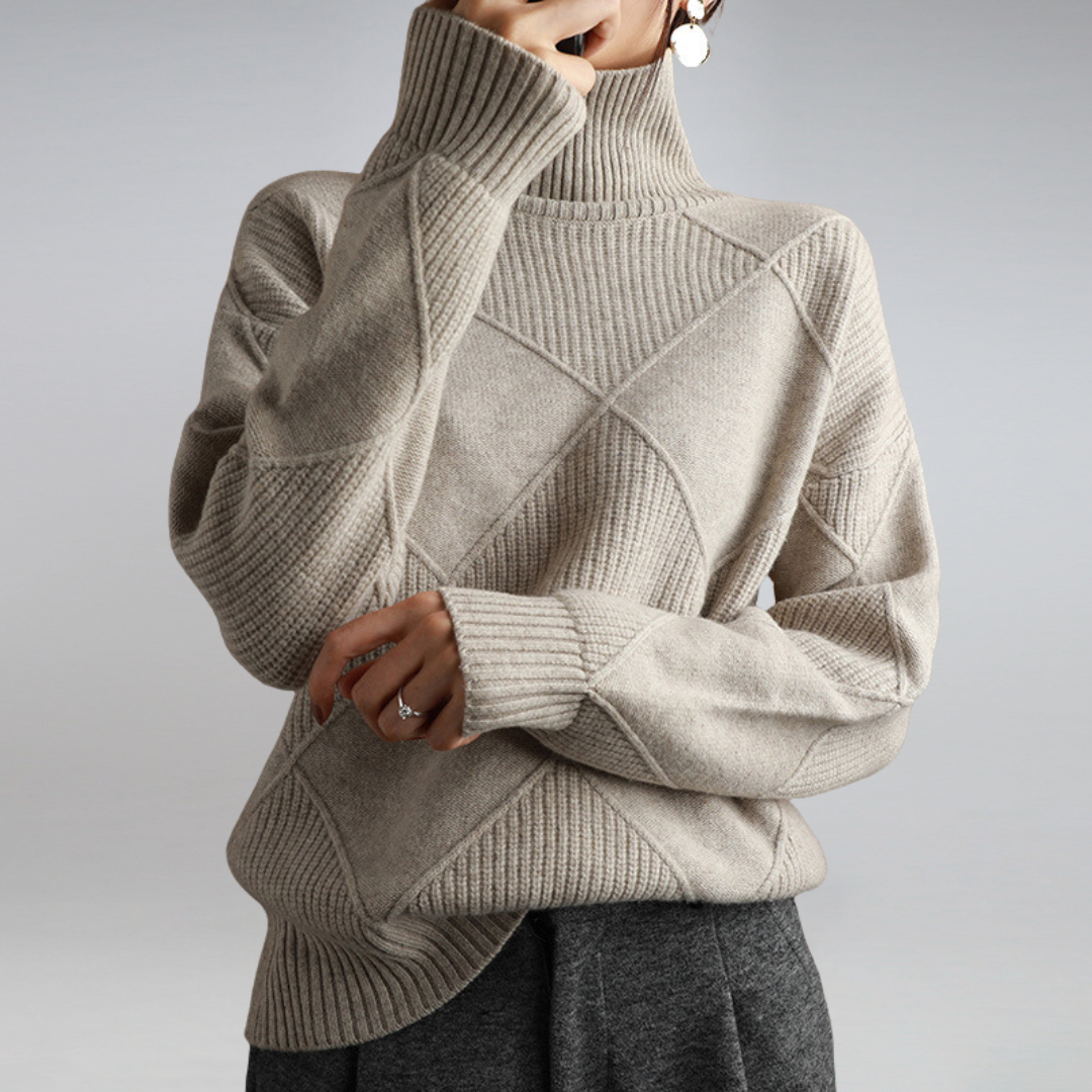 Kiersey – Cozy Turtleneck Knit Sweater for Women