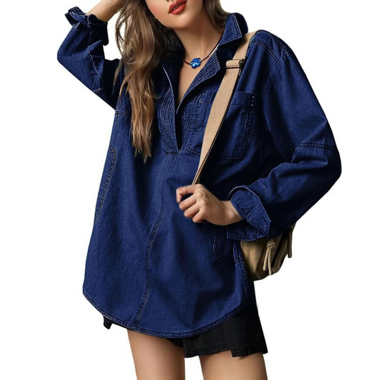 Claudine – Oversized Corduroy Shirt for Women