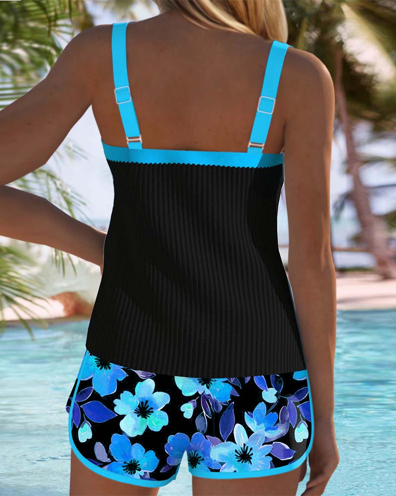 Dagmara – Floral Trim Tankini for Women